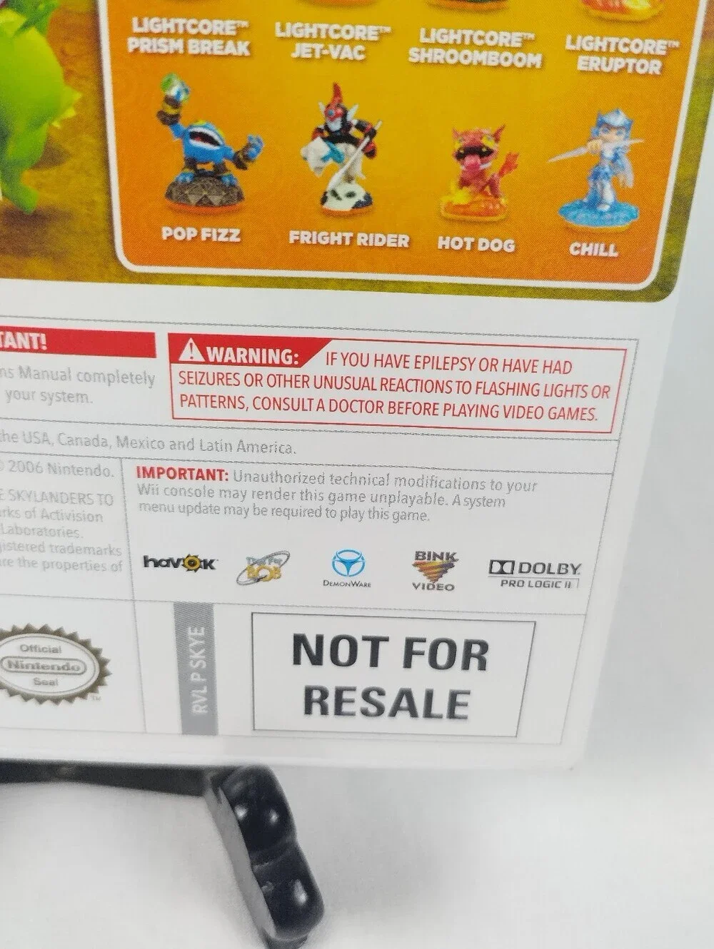 Nintendo Wii Skylanders Giants Game With Manual Card Video Game